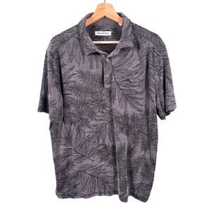 Tommy Bahama Palmetto Men's Size Large Palm Tree Leaves Summer Beach Polo Shirt